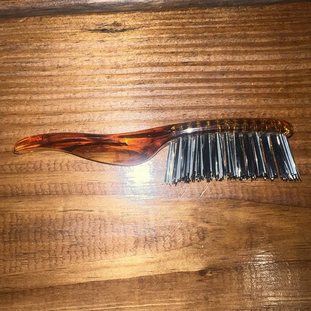 Vintage Avon Travel Hair Brush 6 Inch mini‎ Brown Nylon Bristle New In Box